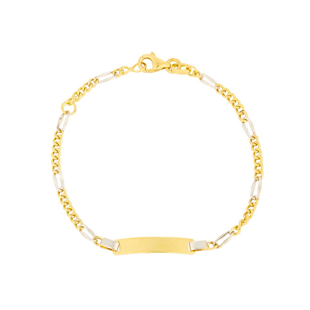 Bracelet bébé en or jaune 18K style Fancy de 5mm