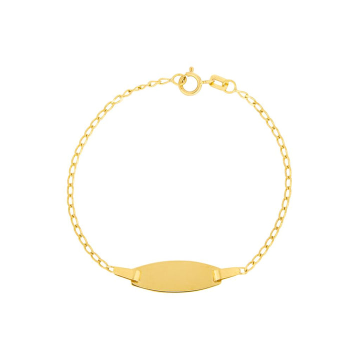 4mm Curb style 18K yellow gold baby bracelet