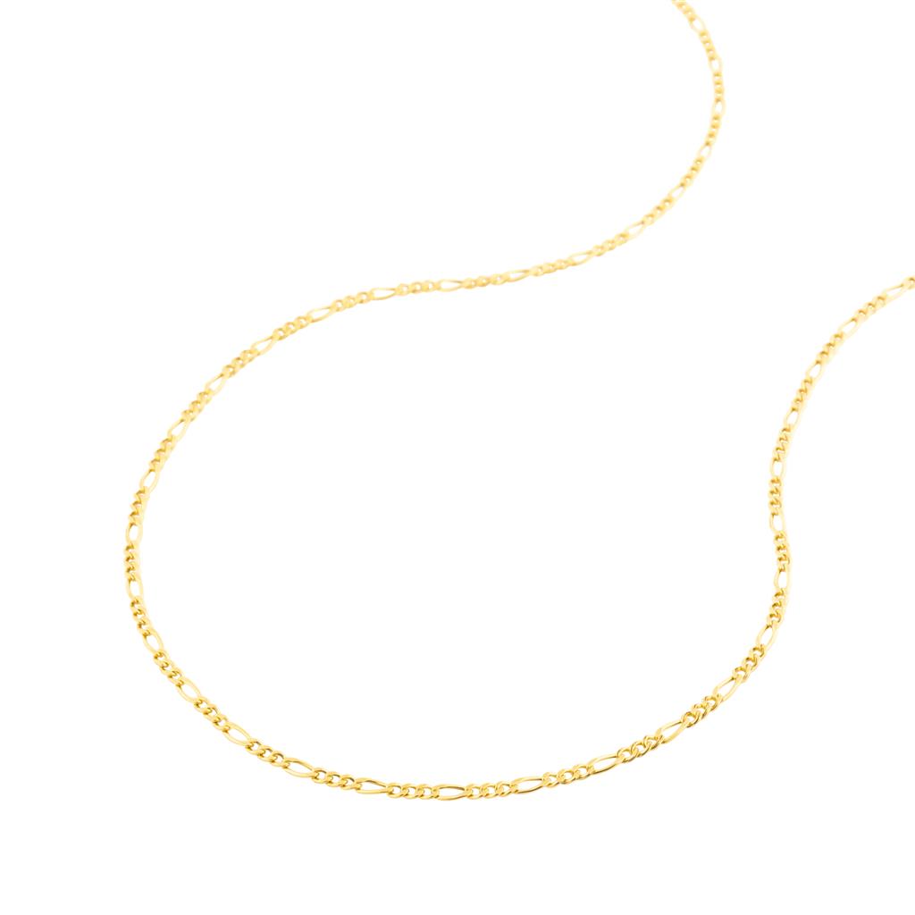 Chaîne en or jaune 18K style Figaro 1.8mm