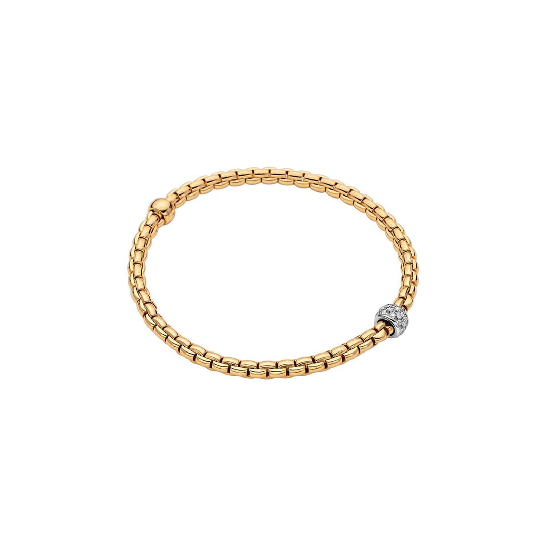 Fope Eka bracelet in 18k yellow gold and diamonds 73301BX_PB_G_XBX_00M