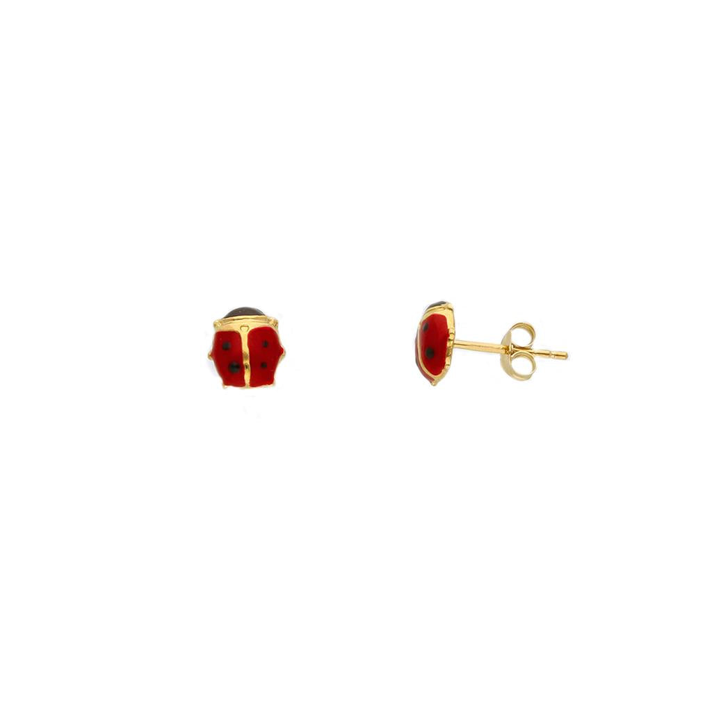 Boucles d'oreilles bébé en or jaune 18K style Clou 0.6 mm