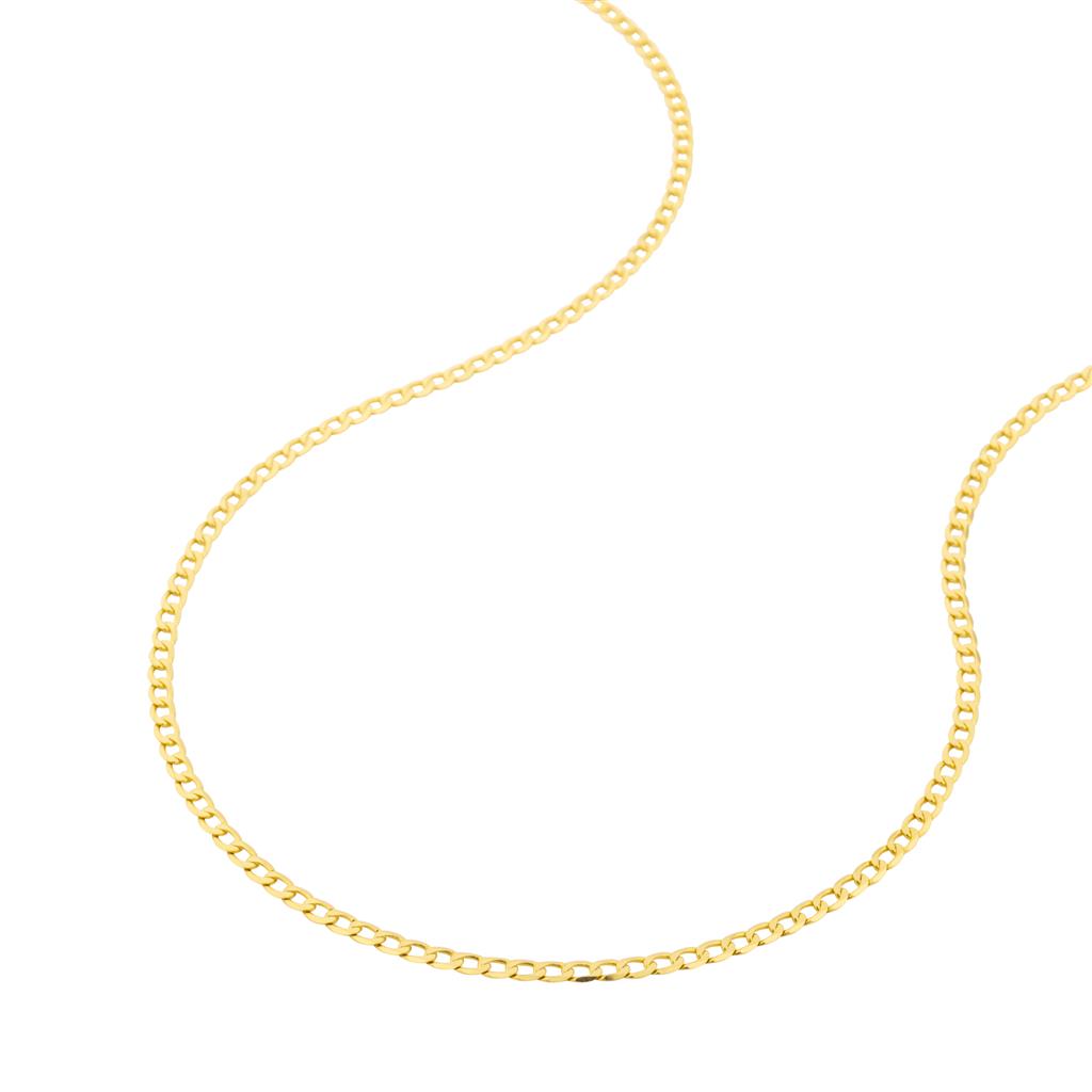 Chaîne en or jaune 18K style Gourmette 2.3 mm