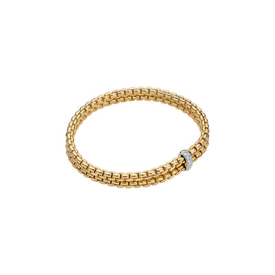 Bracelet FOPE Eka Flex'it en or jaune et blanc 18K taille M avec diamants 75501BX_BB_G_XBX_00M