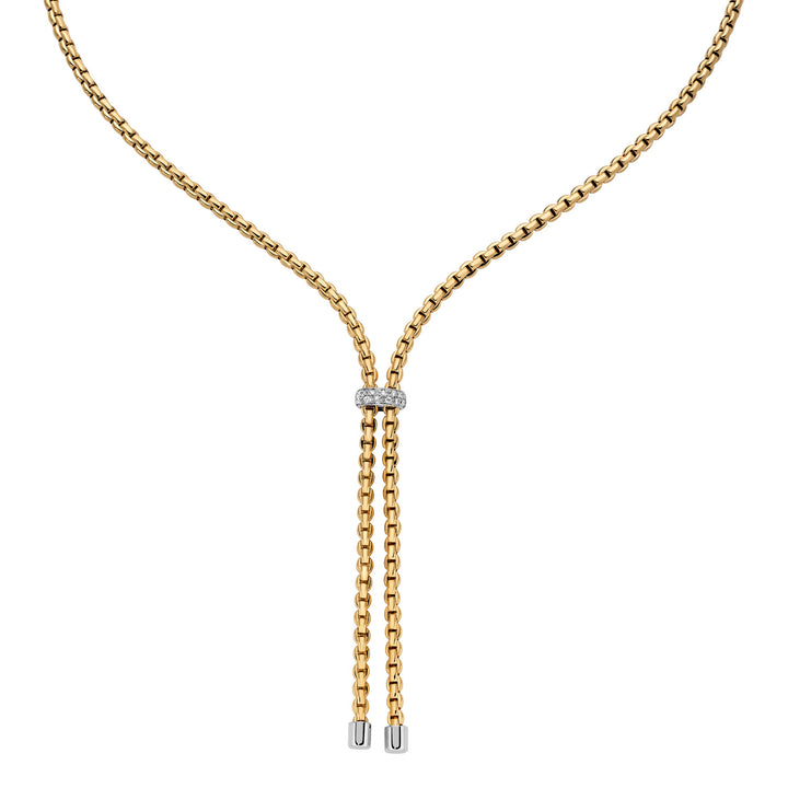 Fope Eka necklace in 18k yellow gold and diamonds 75501CX_BB_G_X4X_043