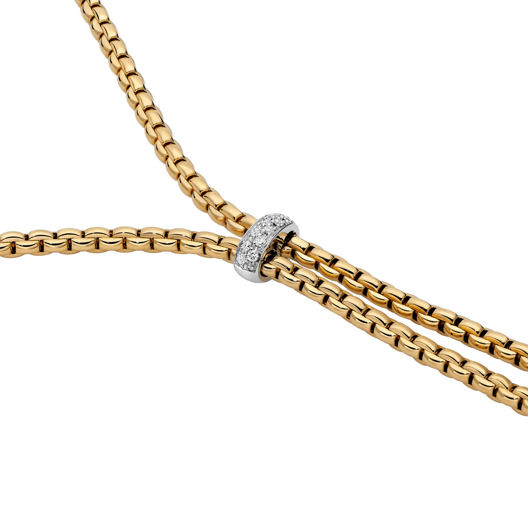 Fope Eka necklace in 18k yellow gold and diamonds 75501CX_BB_G_X4X_043
