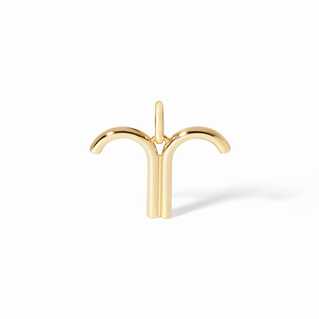 Pendentif dinh van Les Signes Bélier petit modèle en or jaune 18k 789011