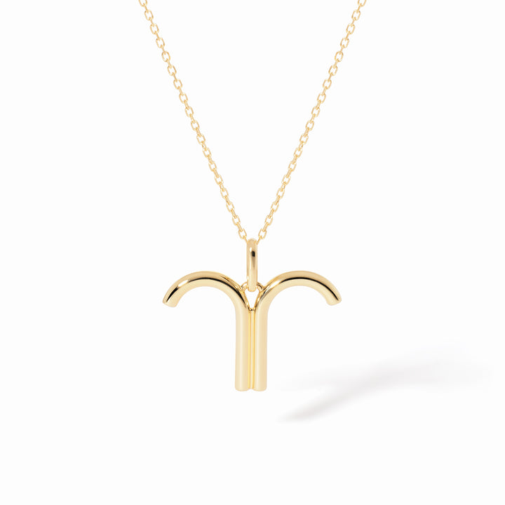 Pendentif dinh van Les Signes Bélier petit modèle en or jaune 18k 789011
