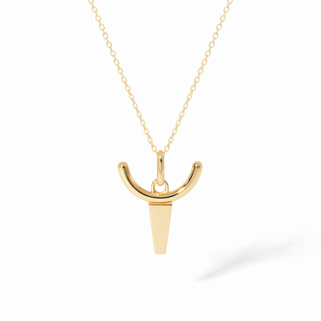 Pendentif dinh van Les Signes Taureau petit modèle en or jaune 18k 789021