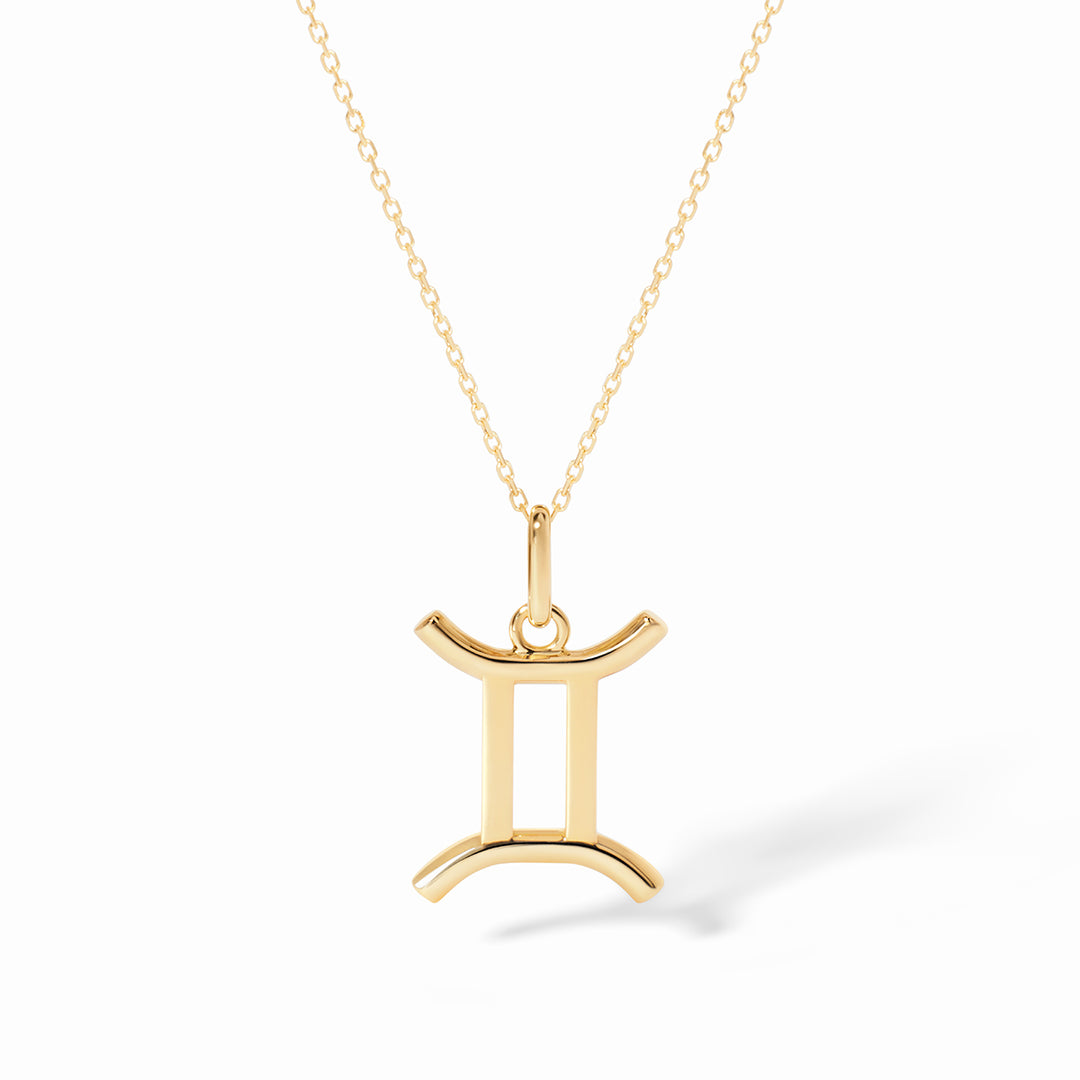 Pendentif dinh van Les Signes Gémeaux petit modèle en or jaune 18k 789031