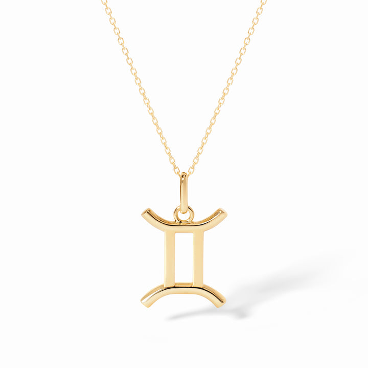 Pendentif dinh van Les Signes Gémeaux petit modèle en or jaune 18k 789031