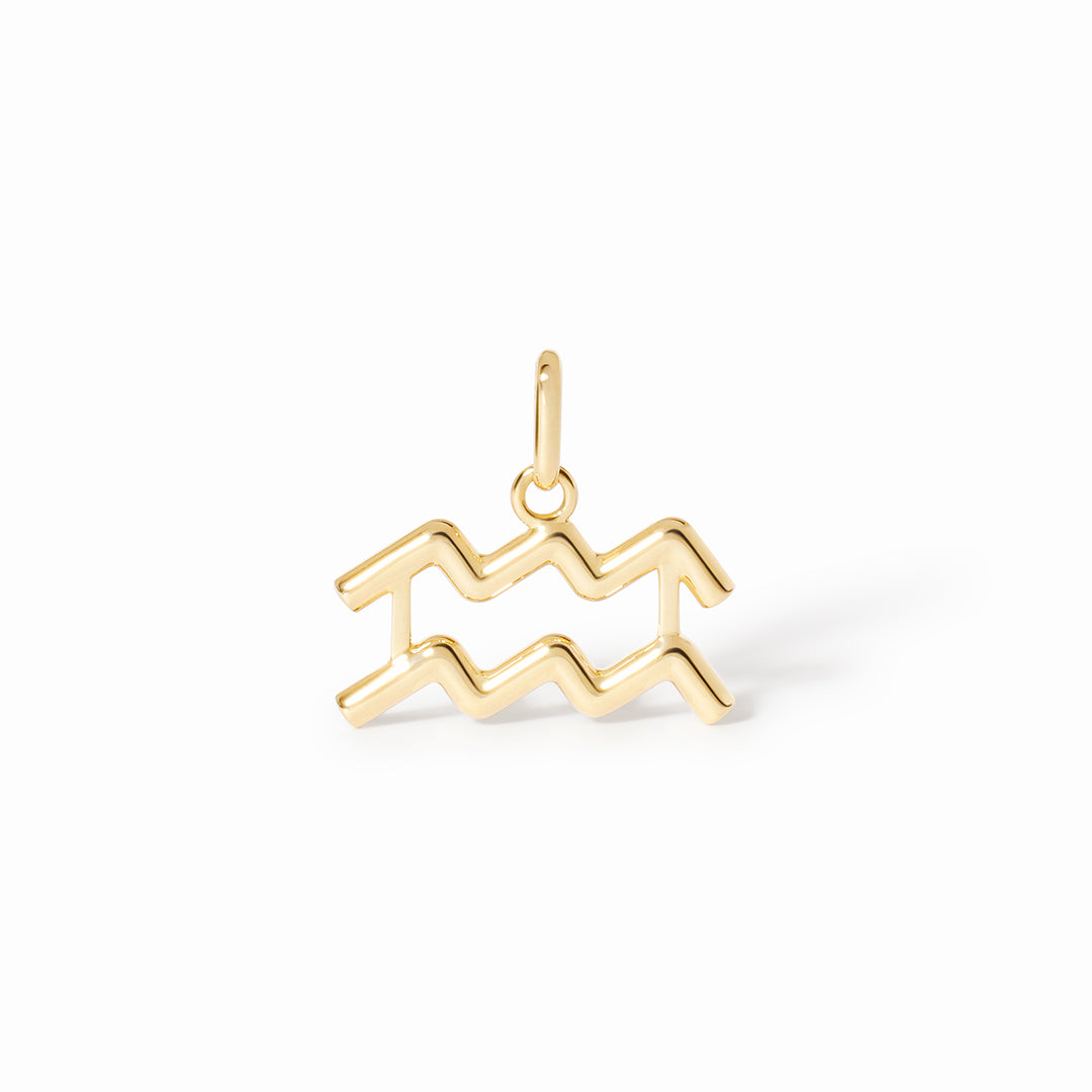 Pendentif dinh van Les Signes Verseau petit modèle en or jaune 18k 789111