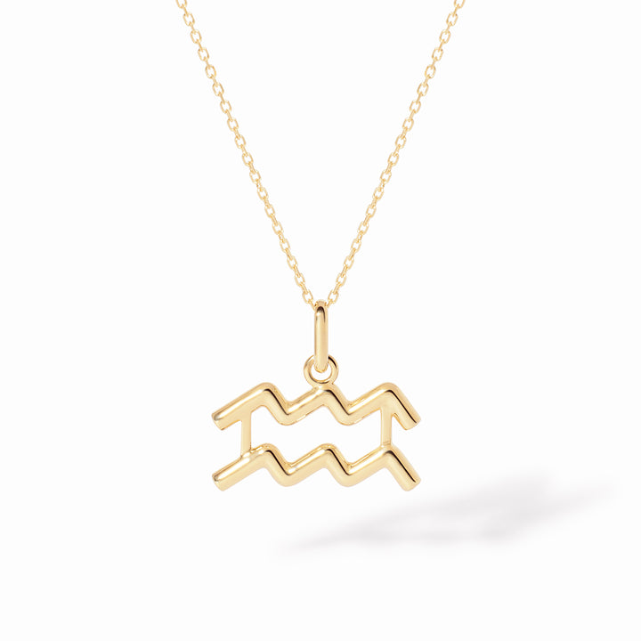 Pendentif dinh van Les Signes Verseau petit modèle en or jaune 18k 789111