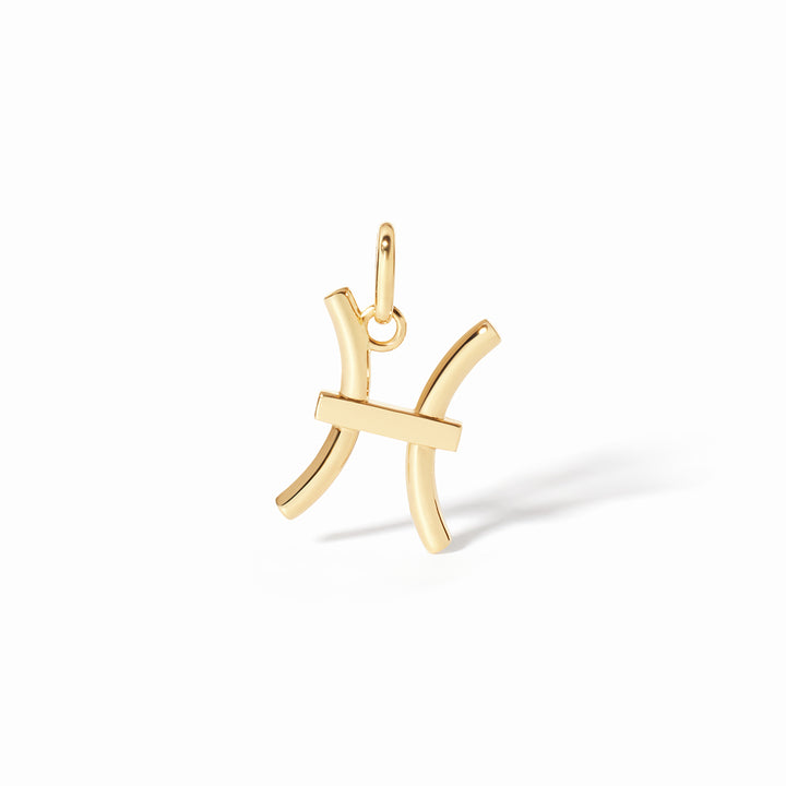 Pendentif dinh van Les Signes Poisson petit modèle en or jaune 18k 789121