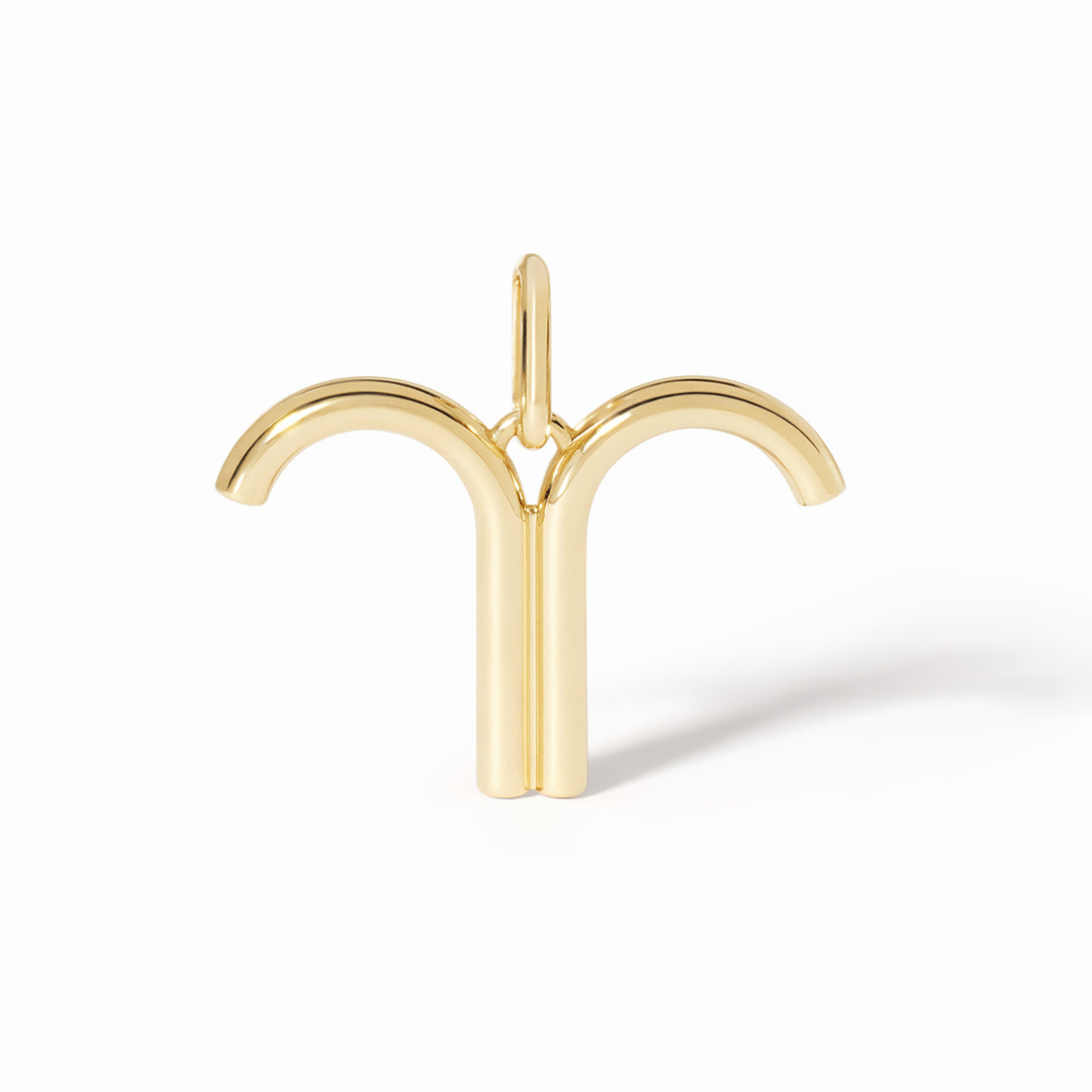 Pendentif dinh van Les Signes Bélier grand modèle en or jaune 18k 789211