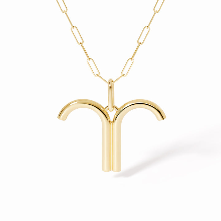 Pendentif dinh van Les Signes Bélier grand modèle en or jaune 18k 789211