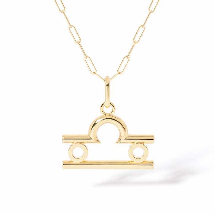 Pendentif dinh van Les Signes Balance grand modèle en or jaune 18k 789271