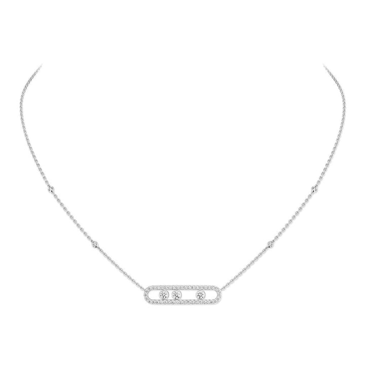 Messika Move Pavé Necklace in 18k White Gold and Diamonds 03994-WG