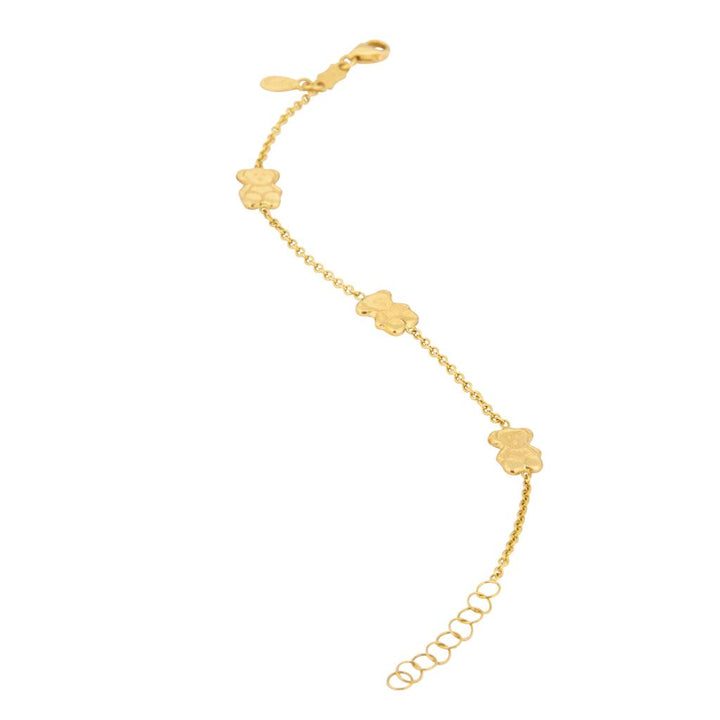 Bracelet bébé en or jaune 18K style Cable de 4mm