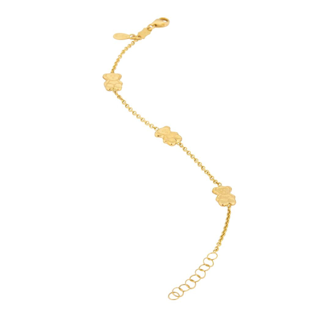 4mm Cable style 18K yellow gold baby bracelet