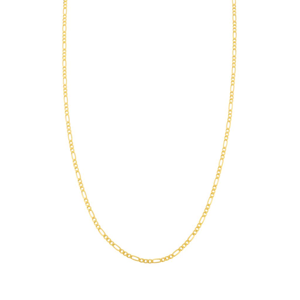 18K yellow gold chain Figaro style 2.5 mm