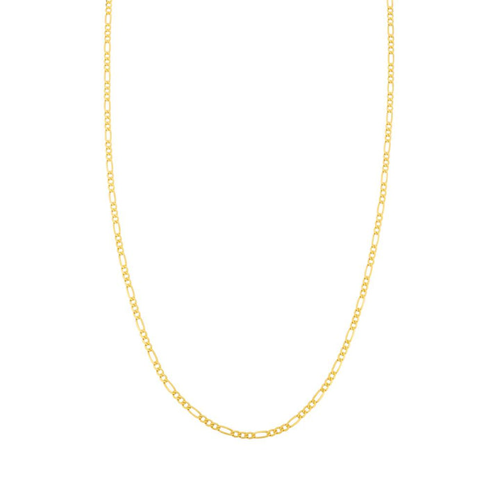 Chaîne en or jaune 18K style Figaro 2,5 mm