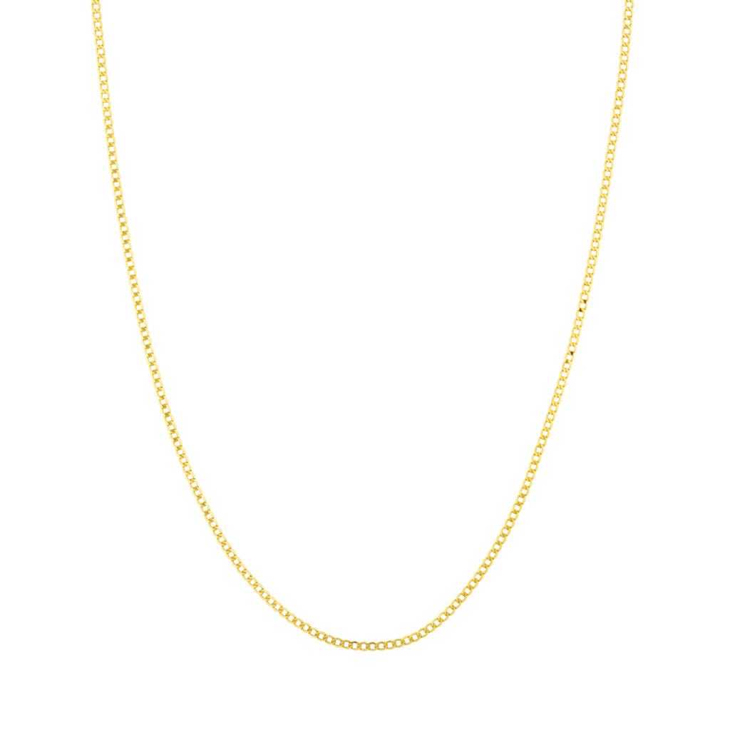 Chaîne en or jaune 18K style Gourmette 2 mm