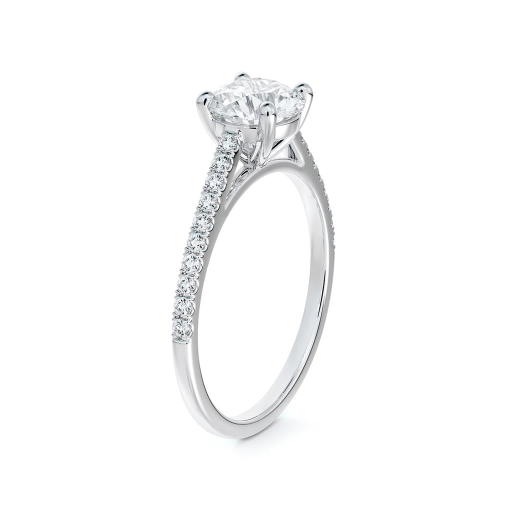 Forevermark diamond ring, solitaire style in platinum