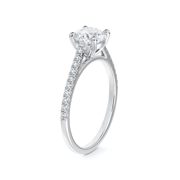 Forevermark diamond ring, solitaire style in platinum