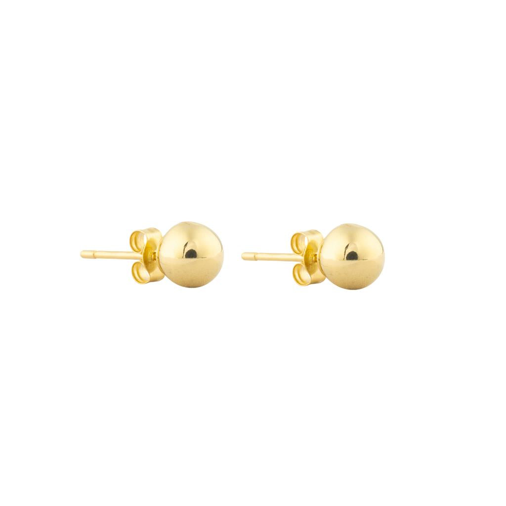 Boucles d'oreilles en or jaune 18K style clou 6mm