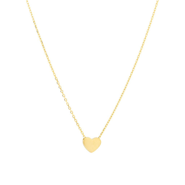 Fancy style 18K yellow gold chain with a heart pendant