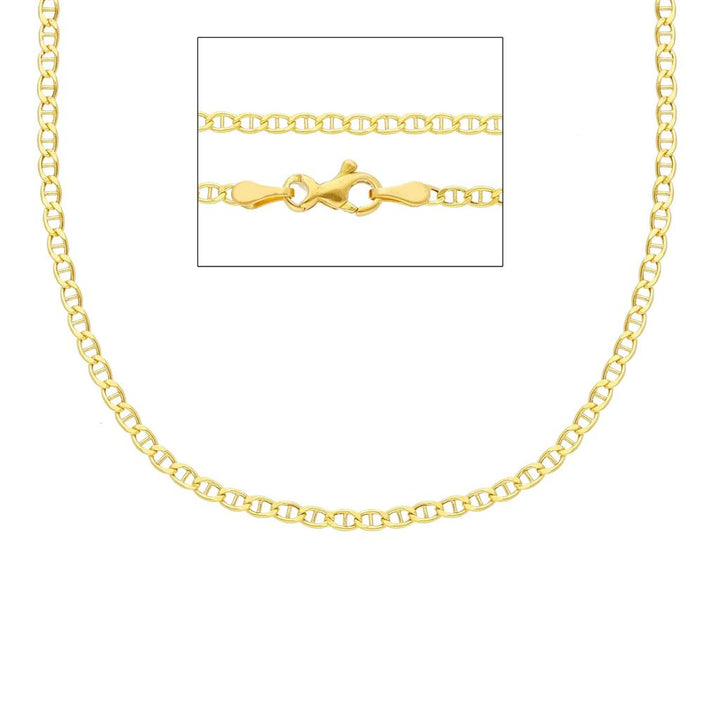 18K yellow gold chain 2mm anchor style