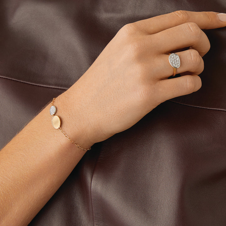 Bracelet Marco Bicego Lunaria en or jaune 18k diamants BB2591_B_YW_Q6