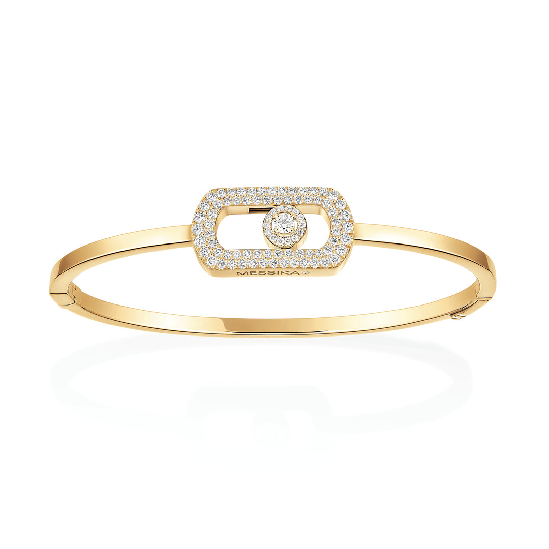 Bracelet Messika Jonc So Move Pavé en or jaune 18k et diamants 13428-YG