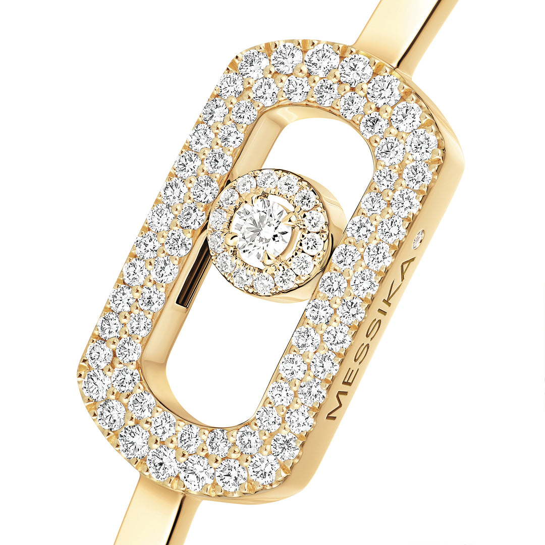 Bracelet Messika Jonc So Move Pavé en or jaune 18k et diamants 13428-YG