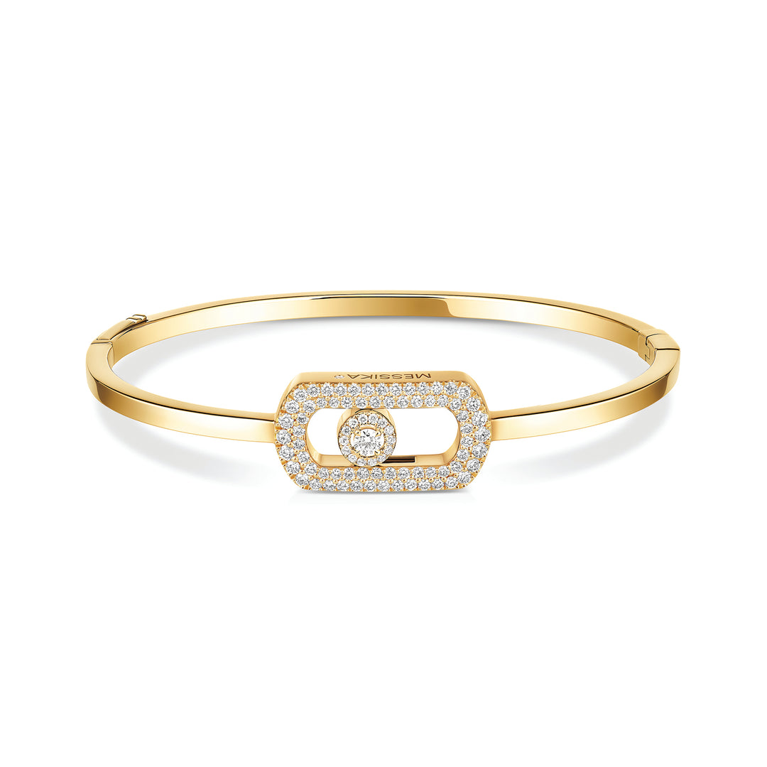 Bracelet Messika Jonc So Move Pavé en or jaune 18k et diamants 13428-YG