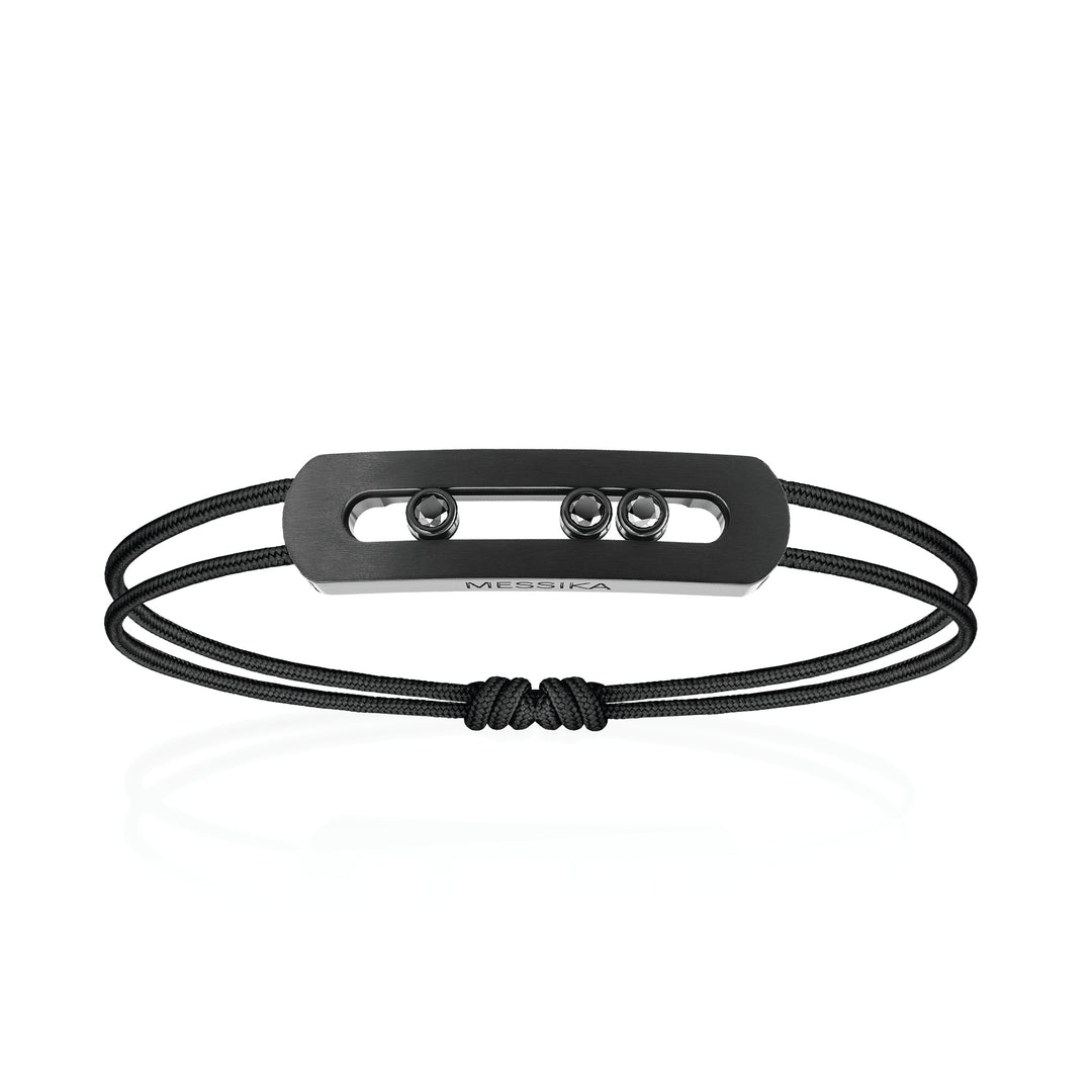 Bracelet Messika Cordon Move Titanium Black en titane et diamants noirs 10830-TB