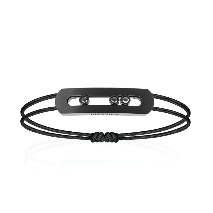 Bracelet Messika Cordon Move Titanium Black en titane et diamants noirs 10830-TB