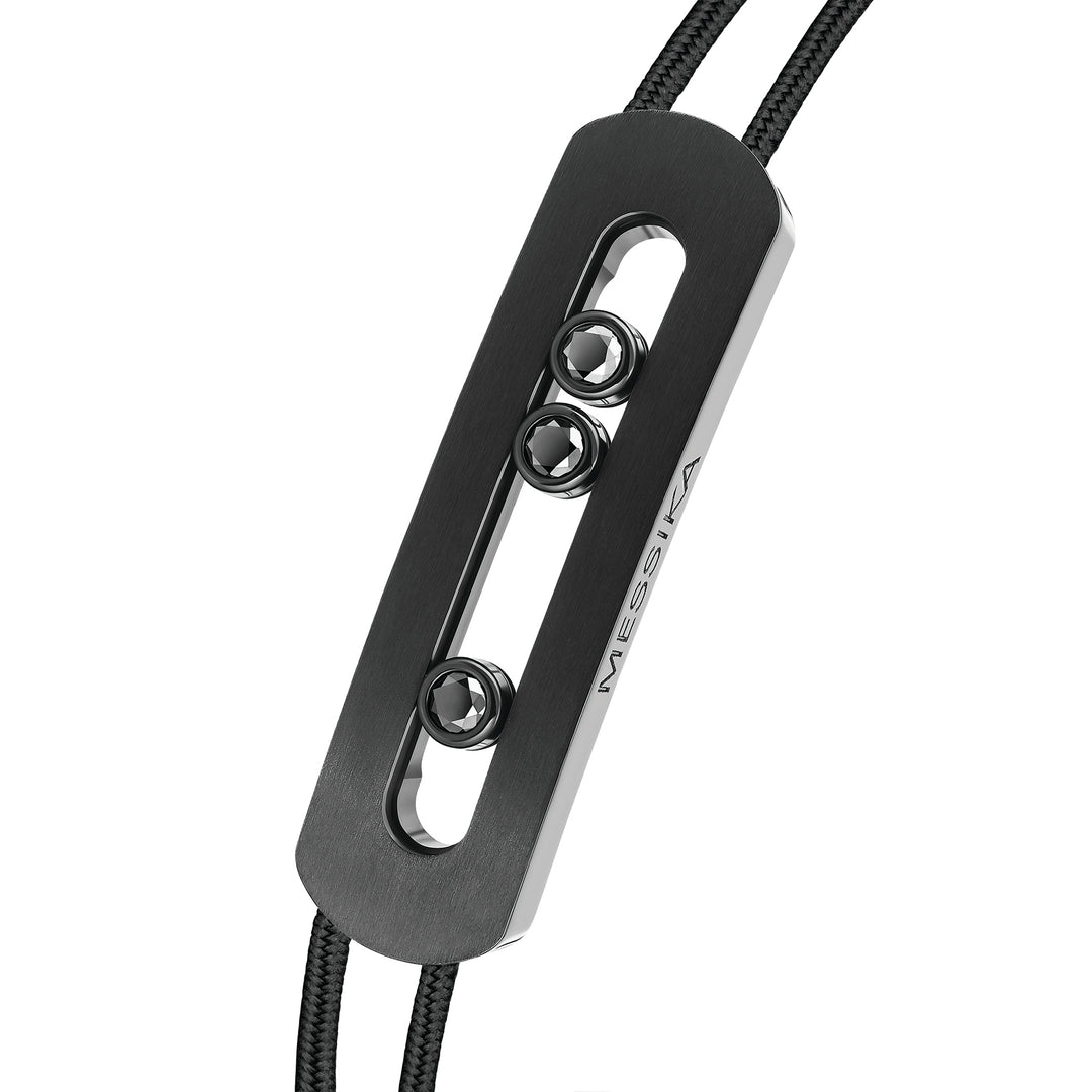 Bracelet Messika Cordon Move Titanium Black en titane et diamants noirs 10830-TB