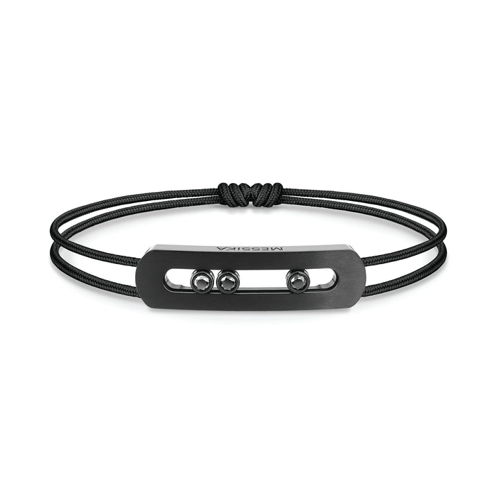Bracelet Messika Cordon Move Titanium Black en titane et diamants noirs 10830-TB