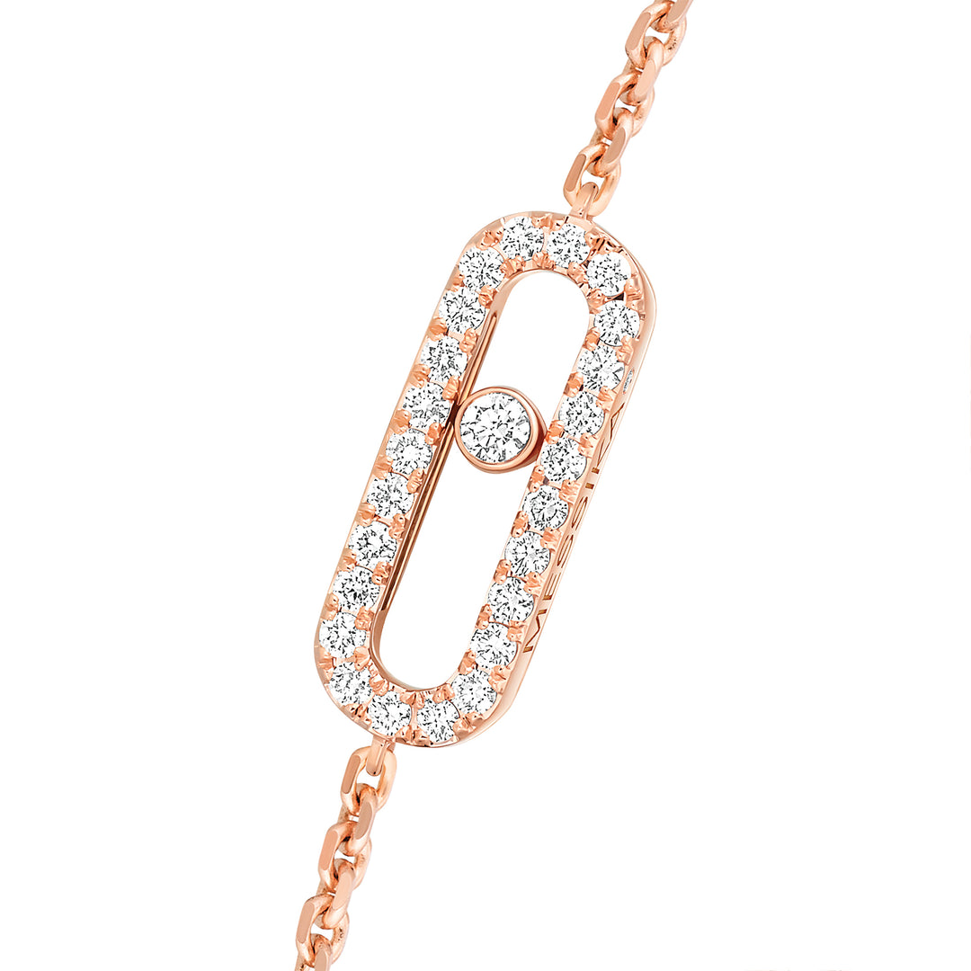 Bracelet Messika Move Uno Pavé en or rose 18k et diamants 04706-PG