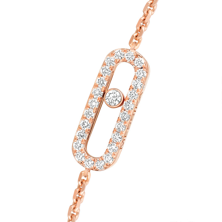 Bracelet Messika Move Uno Pavé en or rose 18k et diamants 04706-PG