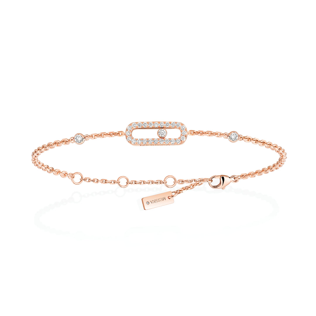 Bracelet Messika Move Uno Pavé en or rose 18k et diamants 04706-PG