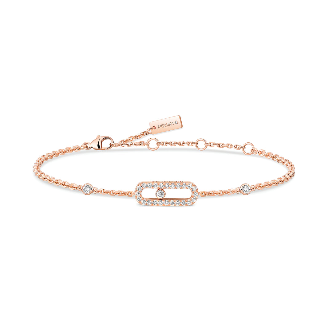 Bracelet Messika Move Uno Pavé en or rose 18k et diamants 04706-PG