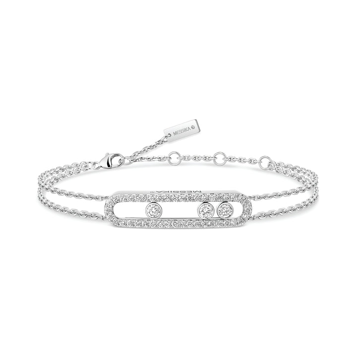 Bracelet Messika Move Classique en or blanc 18k et diamants 03995-WG