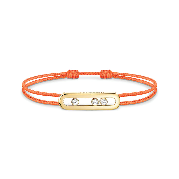 Bracelet Messika Care(s) cordon orange or jaune 18k et diamants 14660-YG