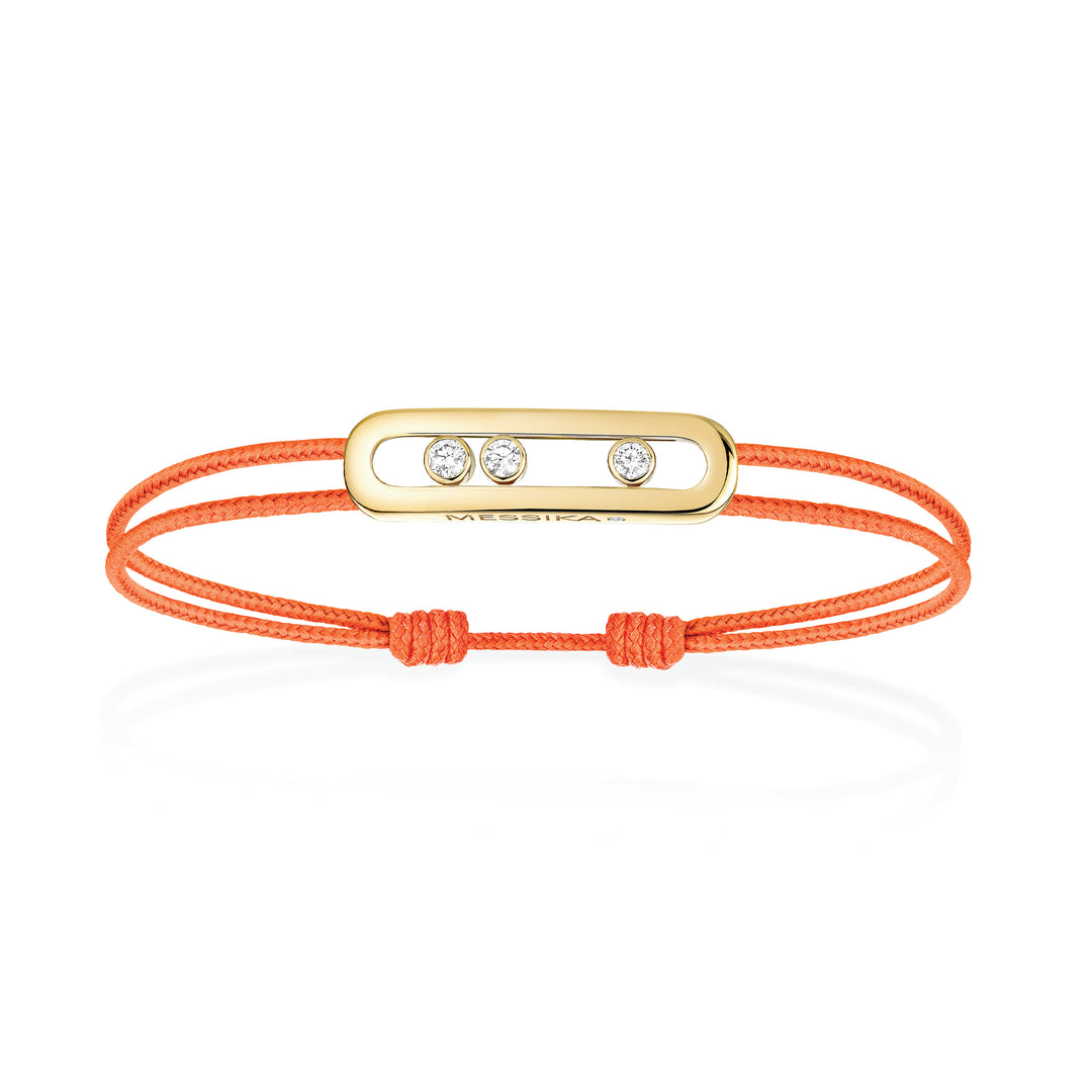 Bracelet Messika Care(s) cordon orange or jaune 18k et diamants 14660-YG