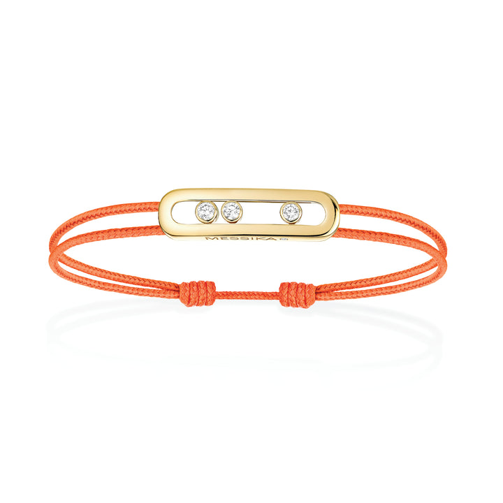 Bracelet Messika Care(s) cordon orange or jaune 18k et diamants 14660-YG