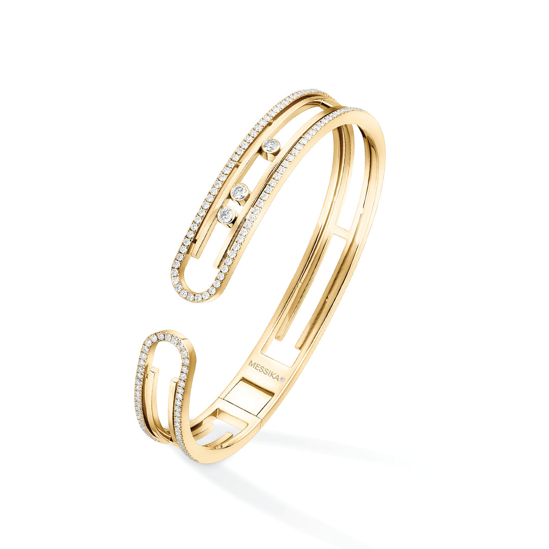 Bracelet Messika Bangle Move 10th en or jaune 18k et diamants 11426-YG