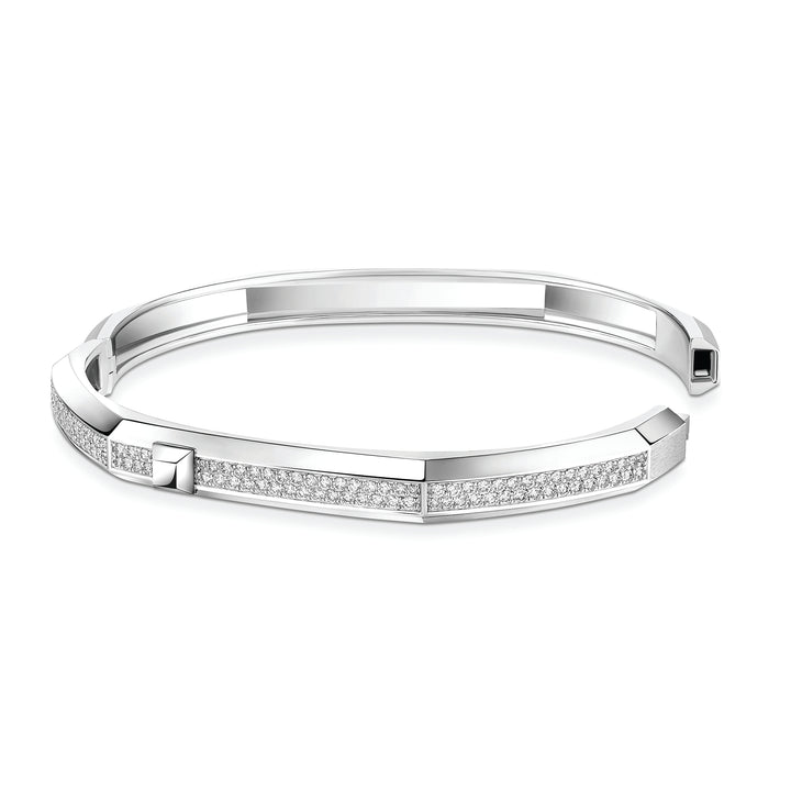 Bracelet Messika Moderniste pavé en or blanc 18k et diamants 14572-WG