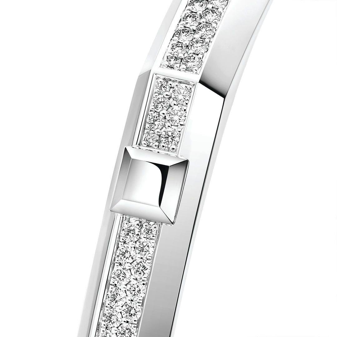 Bracelet Messika Moderniste pavé en or blanc 18k et diamants 14572-WG